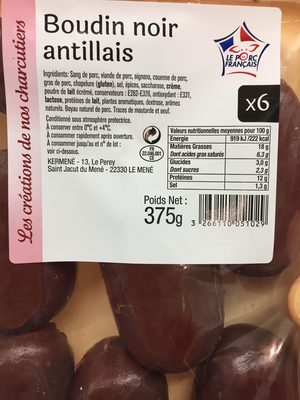 Boudin Noir Antillais