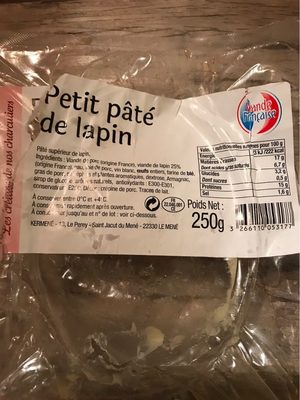 Petit pâté de lapin