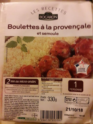 Bouletttes à La Provençale Et Semoule
