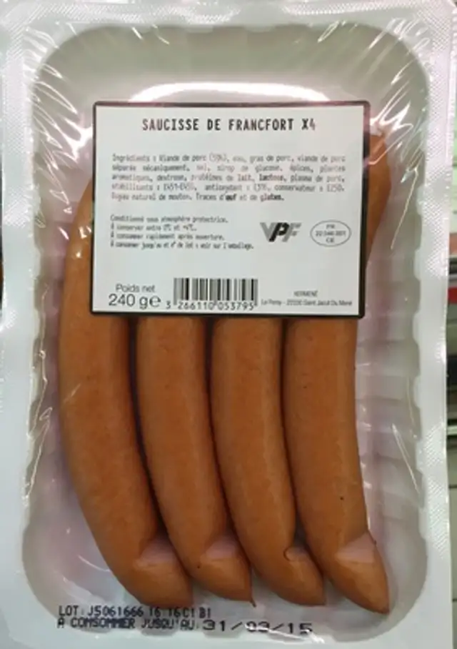 Saucisse de Francfort (x 4) front packaging