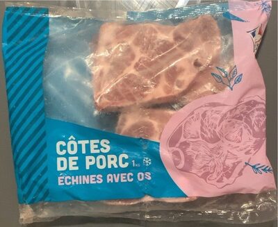 Côtes de porc, échines avec os