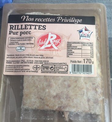 Rilettes pur porc