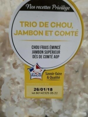Trio de chou, jambon et comté