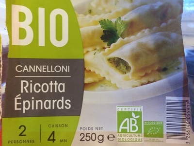 Cannelloni Ricotta et Épinards