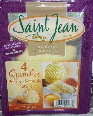 4 quenelles beurre semoule nature