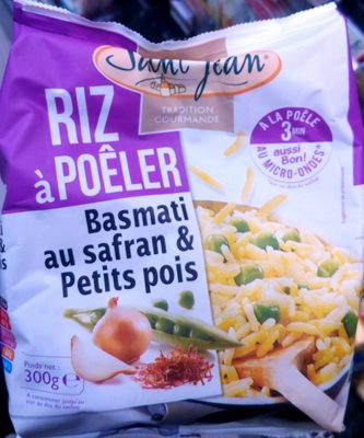 Riz à pôeler basmati safran petits pois SAINT JEAN, 300G