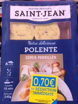 Polente cèpes persillés