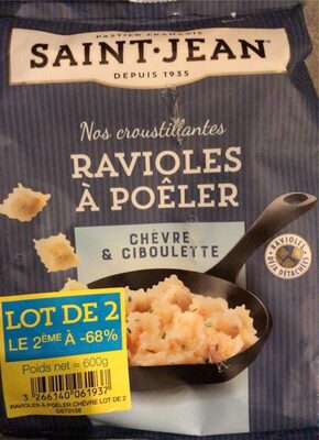 Ravioles à poêler front packaging