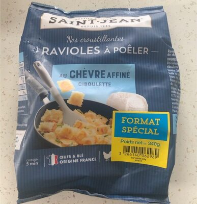 Ravioles a poelee au chevre front packaging
