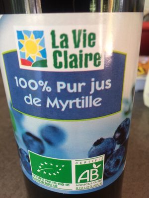 Pur Jus de Myrtille front packaging