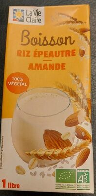 Boisson riz épeautre amande