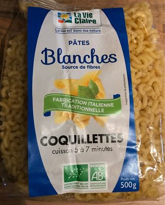 Pâtes blanches front packaging