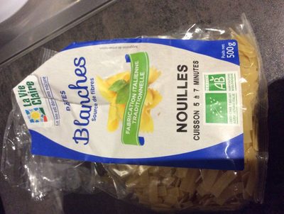 Pates Blanches Nouilles ingredients label