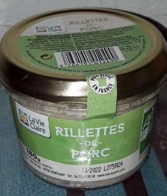 Rillette de porc front packaging
