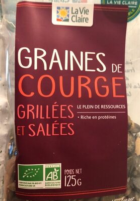 Graine de courge grillées et salées front packaging