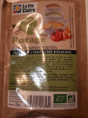 Potage aux légumes variés