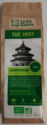Thé vert gunpowder front packaging
