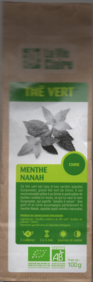 Thé vert feuille entière et Menthe front packaging