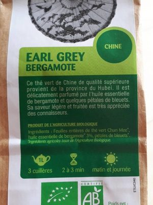 Thé vert Earl Grey Bergamote
