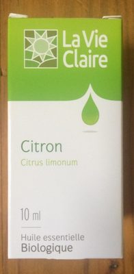 Huile essentielle de citron front packaging