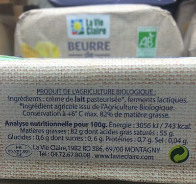Beurre De Baratte Doux front packaging