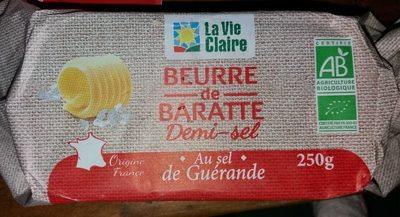 Beurre de baratte demi-sel front packaging
