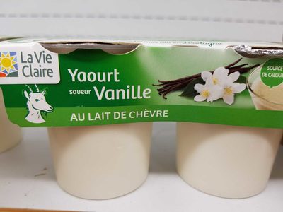 Yaourt vanille au lait de chèvre front packaging