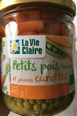 Petits pois tres fins et jeunes carottes front packaging
