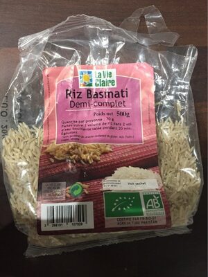 Riz basmati demi-complet