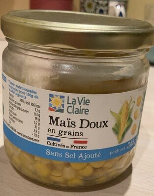 Mais doux en grains front packaging