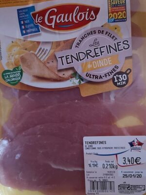 Tendre fines de dinde front packaging