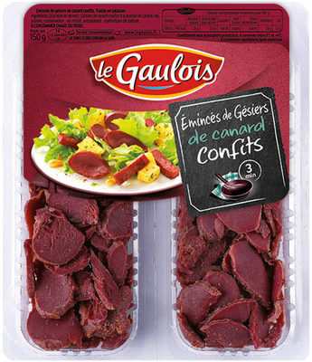 émincés de gésiers de canard confits s/at