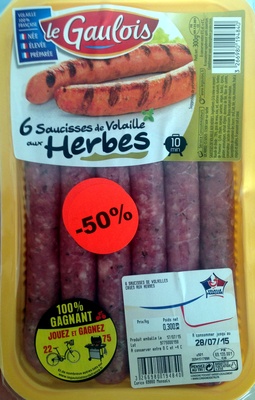 saucisses de volaille aux herbes