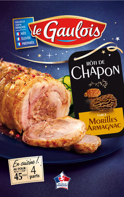 rôti de chapon farci aux morilles et a l'armagnac