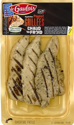 Aiguillettes de poulet grillées front packaging