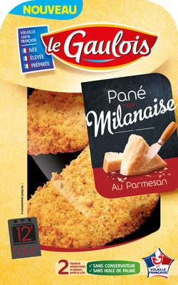 panés façon milanaise parmesan x2 front packaging