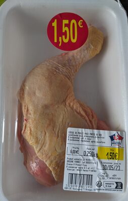 Cuisse de poulet avec partie de dos