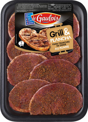 Fines tranches de dinde au poivre