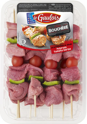 8 brochettes traditionnelles dinde tomate poivron