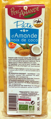 Pâte d'amande noix de coco
