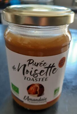 Purée de noisette toastée front packaging