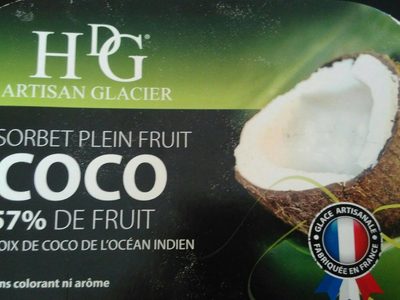 Sorbet noix de coco front packaging