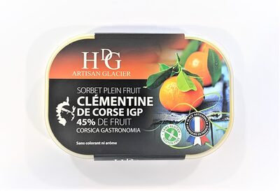 Sorbet plein fruit CLEMENTINE CORSE IGP, 45% de fruit