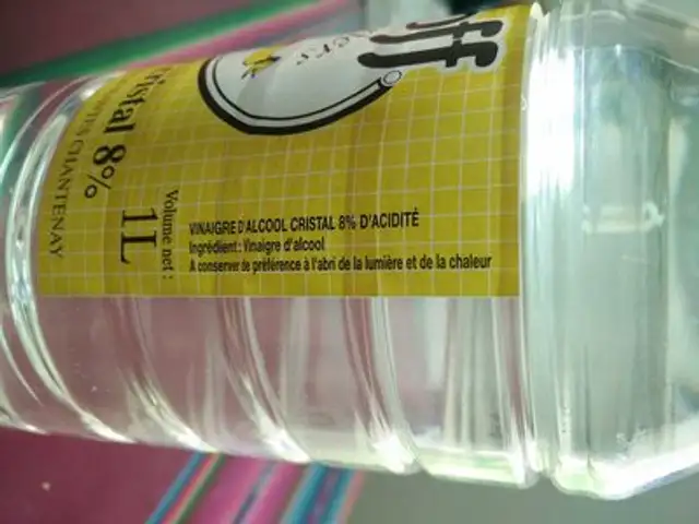 Vinaigre d'alcool cristal ingredients label