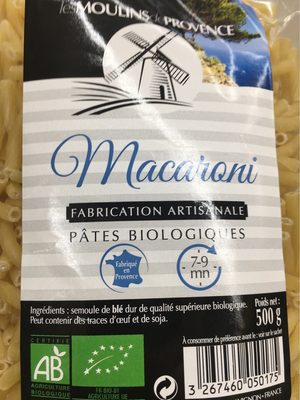 Macaroni bio LES MOULINS DE PROVENCE