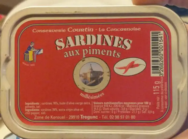 Sardine aux piments front packaging