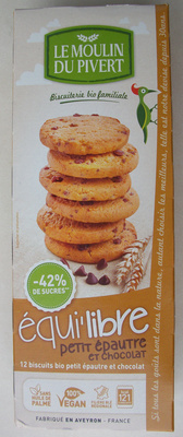 Biscuits équi'libre petit épeautre et chocolat front packaging