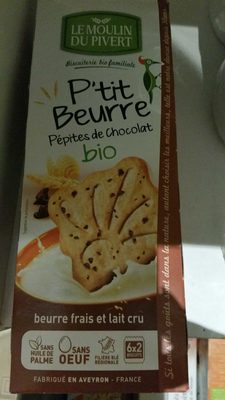 P'tit Beurre au pépites de chocolat bio front packaging