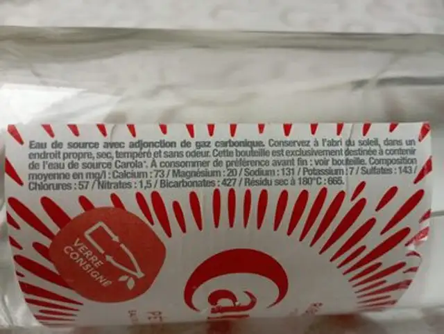 Carola rouge ingredients label