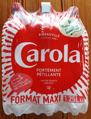 Eau Gazeuse Rouge Carola, Pétillante